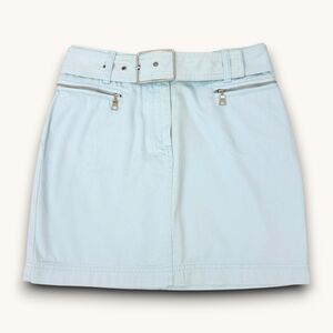 NWT The Limited Light Blue Size 2 Miniskirt with Belt Y2K